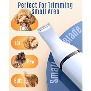 Oneisall dog clippers with double bladescordless small pet hair grooming trimmerlow noise for trimming dogs hair around paws eyes ears face rump white   cucciolini doodles