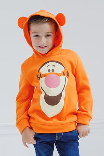 Disney Winnie the Pooh Toddler Boy or Girl Cosplay Graphic Pullover Hooded Sweatshirt Tigger Orange 4T - image 2