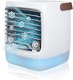 Chiller Well 2.0 Portable Air Conditioners, Chiller Well Evaporative Air Cooler Misting Fan, 3-Speed Mini Swamp Coolers with Humidifier, Portable AC for Bedroom Home Room