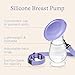 Lansinoh Silicone Milk Collector Breast Pump for Breastfeeding with Suction Base, 4 Ounces, Portable and Lightweight, With Neck Strap and Protective Lid, 1 Count