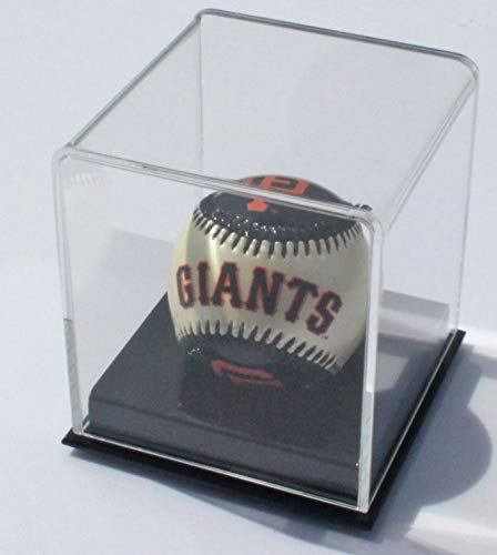 Displaygifts Pro Uv Display Case Holder Stand For A Softball, Baseball, Tennis Ball, Lacrosse Ball, Bocce Ball, (Black Plastic Stand) #TOP2