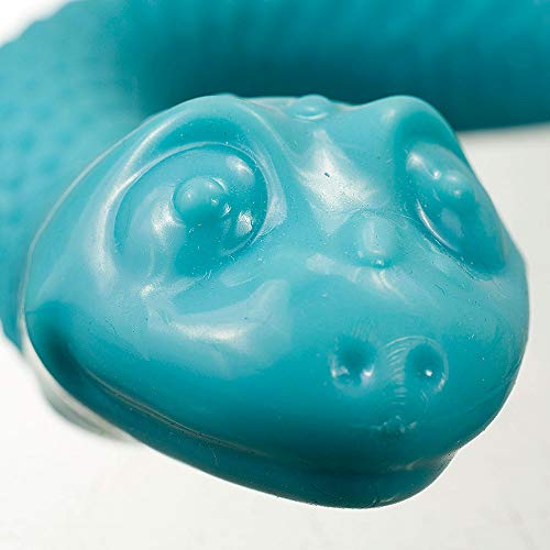 JAMBO PET Brinquedo Cobra TPR com Dispenser para Ração Azul para Cães