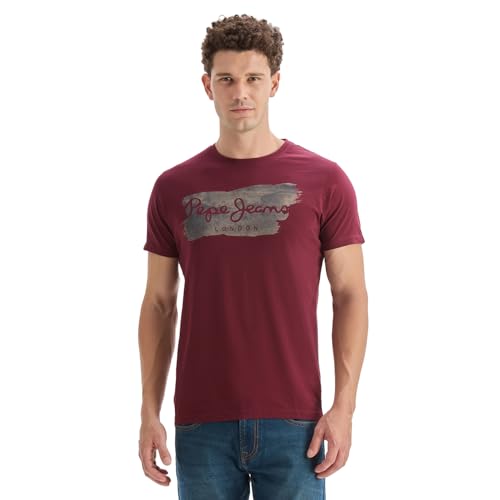 Image of Pepe Jeans Men T-Shirt|Cotton|Slim Fit
