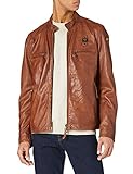 Non lavare Blauer Pelle Capospalla Foderato Giacchetta, 324 Sigaro, 2XL Uomo