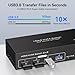 HDMI KVM Switch Dual Monitor 2 Computers Support 4K@60Hz USB 3.0 KVM Switches Share Dual Monitors and 4 USB 3.0 Ports Support Extended/Copy Mode with DC 12V Adapter&Wired Controller