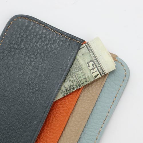 TiaoBug Card Holder for Men Women, Faux Leather Card Case Slim Minimalist Wallet Colorful One Size4