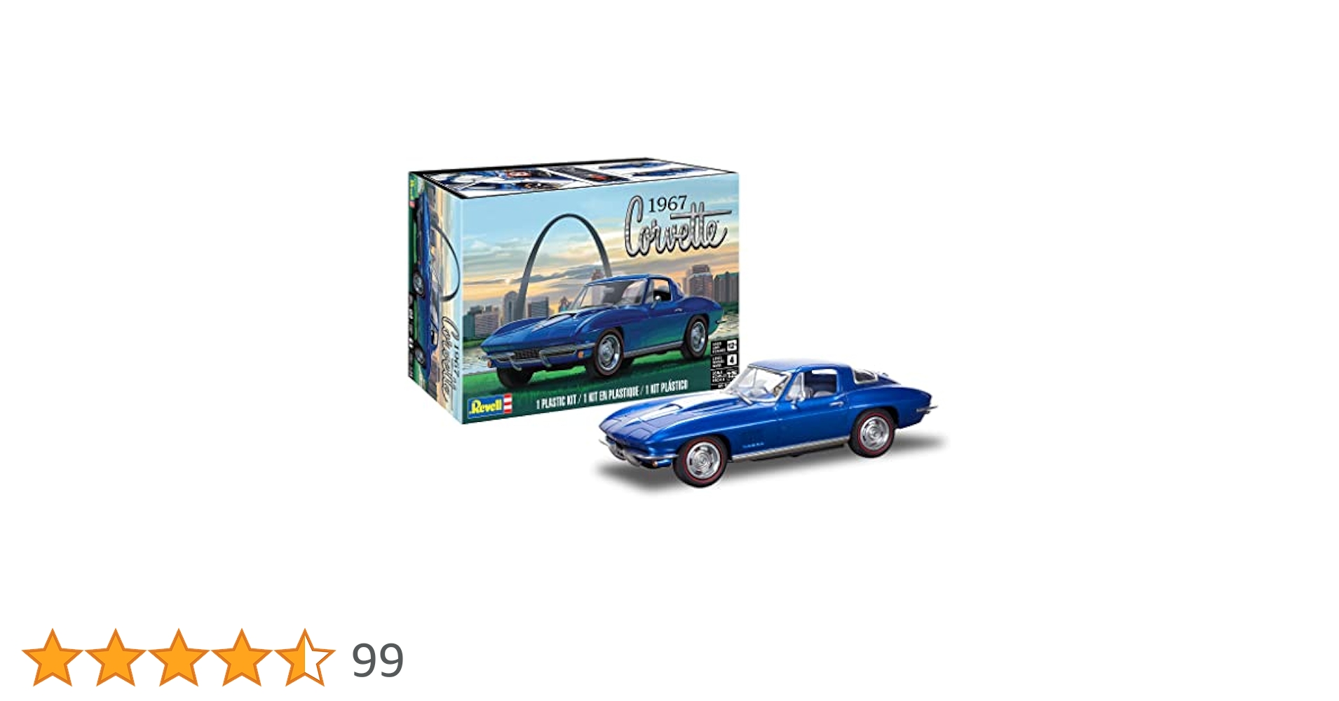 1967 コルベット 1/25 アメリカレベル Amazon | アメリカレベル 1/25 67 コルベット クーペ プラモデル