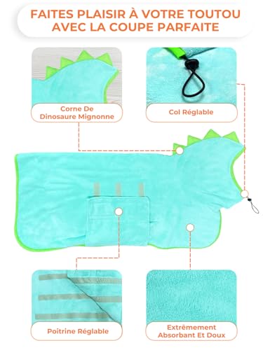 Serviette à séchage rapide pour animaux et peignoir absorbant pour chien - 6