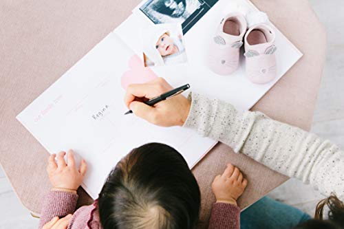 Pearhead Linen Baby Memory Book And Clean-Touch Ink Pad, Baby Girl Accessory, Baby Milestones Photo Album, Pink #TOP6