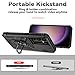 YZOK for Samsung Galaxy S25 Case,with Camera Lens Cover HD Screen Protector,[Military Grade] Ring Car Mount Kickstand Hybrid Hard PC Soft TPU Shockproof Protective Case for Galaxy S25, Black