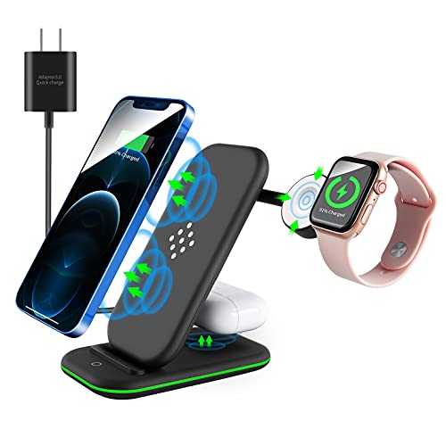Amazon.co.jp: F6ワイヤレス充電器 3in1 Qi 置くだけ充電 Apple