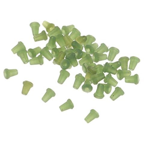 50 Unids Tapones de Ganchos Carp Rig Ring Stops Rubber Shank Hook Stops Beads Buffer de Sharplace Cover