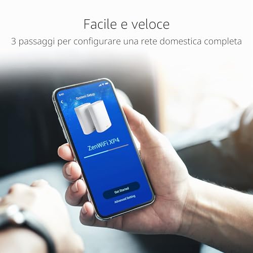 ZenWiFi XP4 Whole Home Mesh WiFi 6 System (confezione da 2 bianchi): copertura fino a 410 m2 - Powerline - Immagine 6