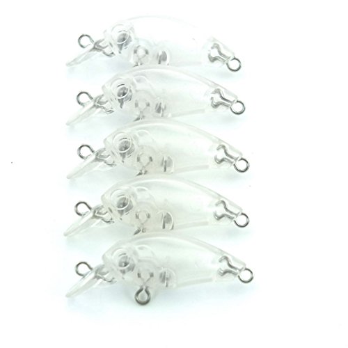 20 pcs/lot 3.3g 4.7cm Unpainted Lures Mini Iscas Artificiais ABS Plastic Hard Lures Topwater Fishing Tackle Blank Crank