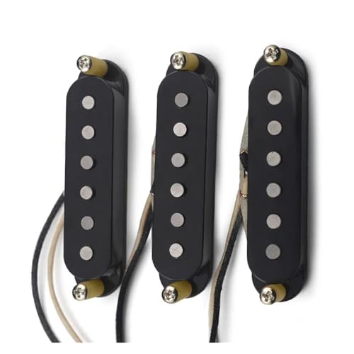 Micros Alnico 5 Enroulés À La Main SSS : Corrigez le Son de votre Guitare Électrique Black