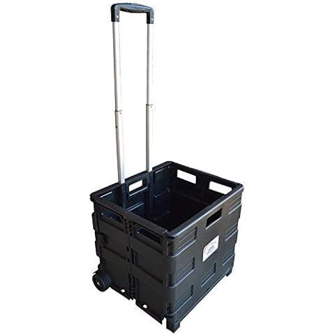 Sun Leisure Heavy Duty 40kg Pack & Go Foldable Portable Shopping Camping Transport Trolley (Black) Cover