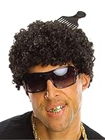 Rubie's Mens Tight Afro Wig Party Supplies, Black