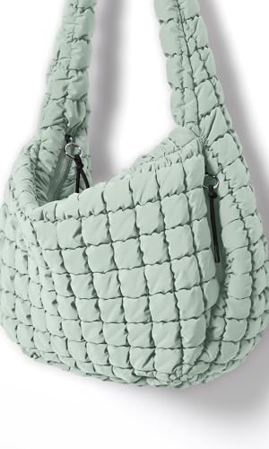 Image of ODODOS Quilted Carryall Tote Bag for Women Crossbody Hobo Lightweight Padding Shoulder Bag