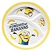 Zak Designs Minions Dinnerware Set Includes Melamine 3-Section Divided Plate, Bowl and Utensil Made of Durable Material and Perfect for Kids, 4 Piece Set, Minnions