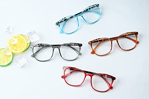 Image of Eyekepper Ladies Reading Glasses - 4 Pack Large Square Readers for Women