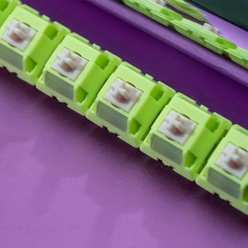 Image of OOCTPK Chilkey Sprout Green Tactile Switches Keyboard Switch for Mechanical Gaming Keyboard, 5 Pin Pre-Lubed Keyboard Switches with POM Housing UPE Stem for Mechanical Gaming Keyboard (35pcs)