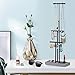 Love-KANKEI Jewelry Organizer Stand Metal & Wood Base and Large Storage Necklaces Bracelets Earrings Holder Organizer Gift Black and Weathered Grey