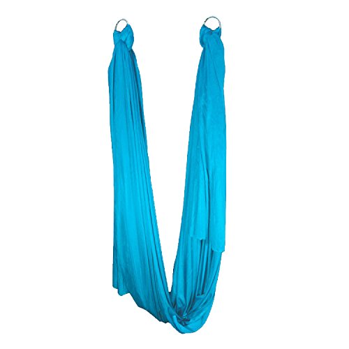 Hamac de yoga aérien Firetoys turquoise suspendu pour fitness et pilates