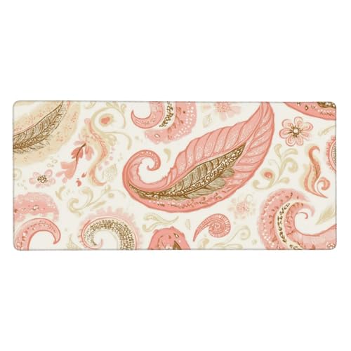 Alfombrilla ratón rosa de 60 x 40 cm ideal para accesorios de oficina y gaming