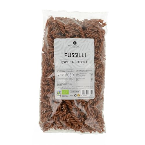 PLANETA HUERTO | Fusilli de Espelta Integral ECO 500g – Pasta Ecológica Rica en Fibra y Proteínas