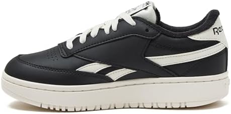 Reebok Women's Club C Double Revenge Platform Sneaker, Black/Black/Chalk, Women's Size 7.5 - 2
