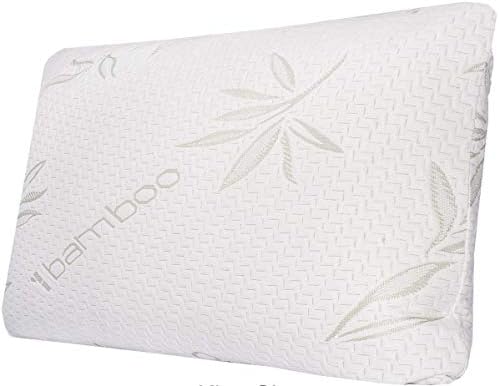 HC Comfort Premium Bamboo Memory Foam King Size Pillow. Ultra Cool Hypoallergenic Washable Bamboo Cover USA Designed