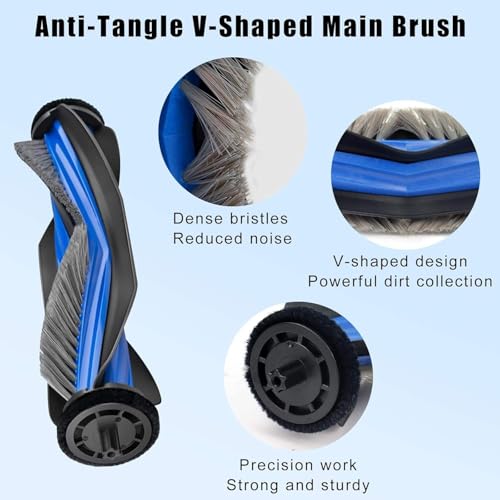 Image of AutoStory T30 Replacement Parts Accessories for Ecovacs T30 Omni /T30 Pro Omni / T30 Max,T30S PRO /T30S AI, YEEDI M12 Ultra / M12 Pro+,1 Main Roller Brush, 4 Side Brushes, 2 Filters, 2 Dust Bags