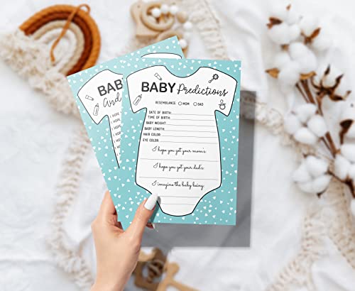Your Main Event Prints - Baby Shower Games, Blue Advice Cards, Baby-Themed Shower Decorations - New Mom & Dad Card, Mommy & Daddy to Be (50 Cards Pack)