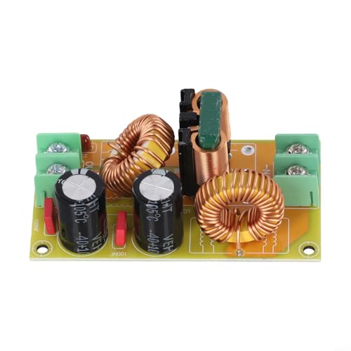 DC LC Filter Module 50V 10A 20A FR4 Fiberglass PCB with Inductor Capacitor Design for EMI Electromagnetic Interference Reduction in Automotive Motorcycle and Industrial Power Supply Applications(10A)