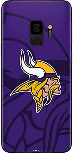 Skinit Decal Phone Skin Compatible with Samsung Galaxy S9 - Officially Licensed NFL Minnesota Vikings Double Vision Design