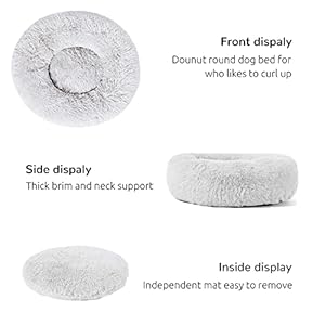 HACHIKITTY Calming Donut Dog Beds Cuddler, Dog Beds for Medium Large Dogs, Indoor Dog Calming Beds Large,30'' HACHIKITTY Calming Donut Dog Beds Cuddler Dog Beds for Medium Large Dogs Indoor Dog Calming Beds Large30