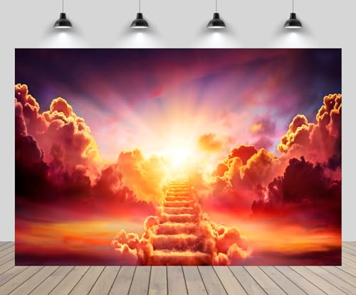 CSFOTO Fotohintergrund „Goldener Himmel“ (3x3 M) – Vinyl, Für Studio, Hochzeit, Events & Dekoration