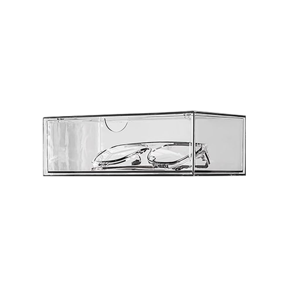 guiling-1986 Eyeglasses Display Rack Glasses Display Rack, Sunglasses Placement Cabinet, Desktop Prop Storage Box, Dust-proof Transparent Organizer for Eyewear(Small)