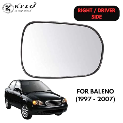 Image of Kylo Baleno Old (1997-2007) Driver Side (Right Side) Car Side Mirror Glass /Tukdi /Sub Mirror Plate