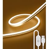 ShineBurky ledテープライト 防水 usb テープライト 2m 5v 電球色 ledテープ 3000K CRI93+ 高輝度 調光可能 切断可能 両面テープ