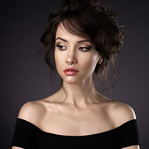 Onesing 65 Pcs 16G Septum Rings For Women Piercing Horseshoe Nose Hoop Lip Tragus Cartilage Earrings Hypoallergenic Stainless Steel Body Jewelry 10Mm #TOP5