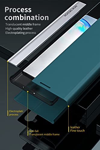 Ccsmall Magnetic Case For Xiaomi Redmi 10A Premium Pu Leather Cover,[Shockproof Tpu Interior Case] Stand Flip Phone Case For Xiaomi Redmi 10A Cx Green #TOP5