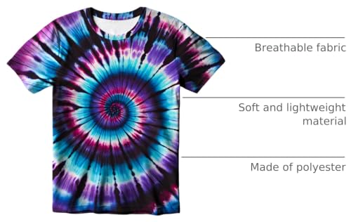 Image of Kids Tie Dye T-Shirt, Children Tie Dye Short Sleeve Tee Shirt for Kids