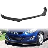 Q1-TECH, Front Bumper Lip fit for Compatible with 2011-2013 Hyundai Elantra Sedan Only, Front Bumper Lip Spoiler Air Chin Body Kit Splitter ABS, 2012, STP-Style (Matt Black)