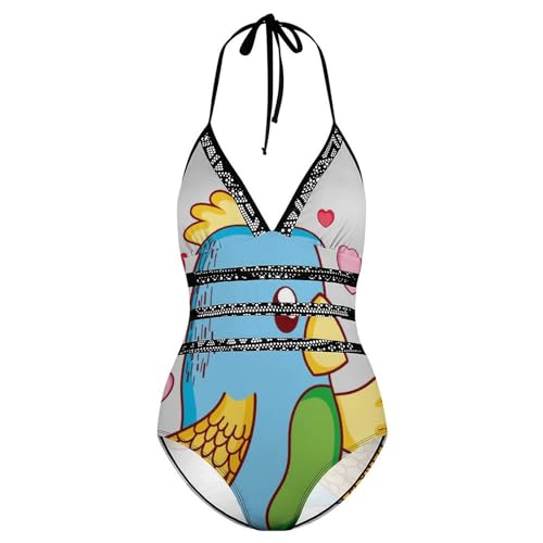 Bikini set une pièce oiseau mignon idéal pour vos vacances au soleil - 4