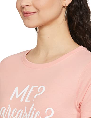 Image of Max Women Cotton Slogan Printed Half Sleeves Regular Fit T-Shirt