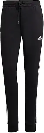 adidas Women's Essentials 3-Stripes French Terry Cuffed Pants