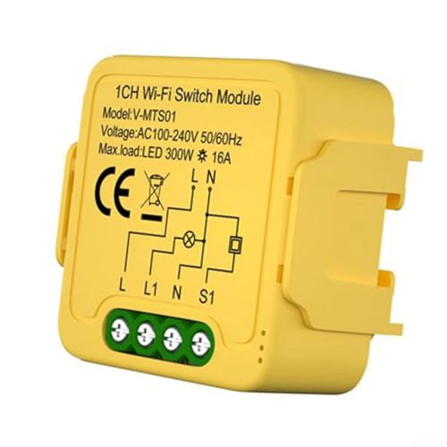 Babominimer Matter For Smart Switch 16A para módulo de relé para aplicación Tuya, disyuntor de control remoto WiFi, ejecución local sin nube, compatible con HomeKit (2 vías)
