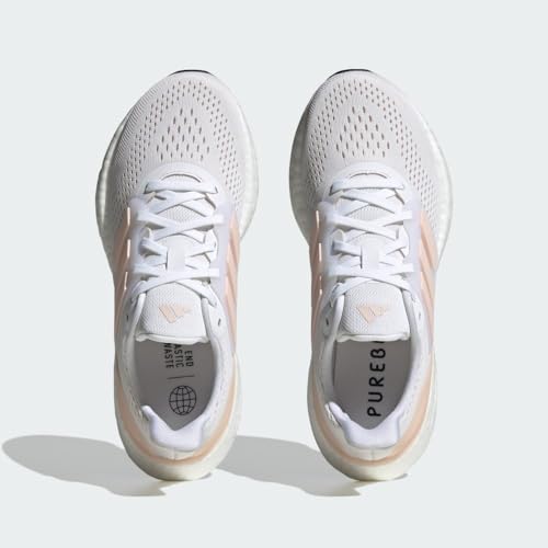 adidas Adidas Womens Pureboost 23 White/Wonder Quartz/Core Black 8.5