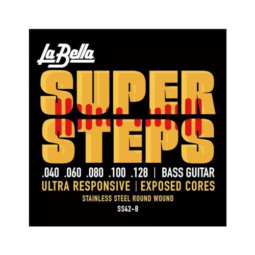 La Bella SS-42B/Super Steps/Custom Light/040-128/5strings/Stainless Steel Round Wound